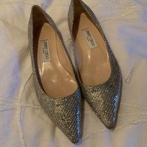 Jimmy Choo - Silver pointy flats